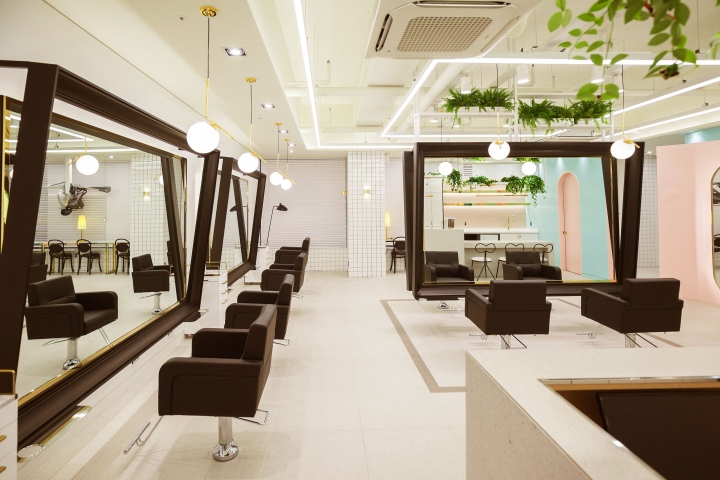 高端美容美發店裝修效果圖