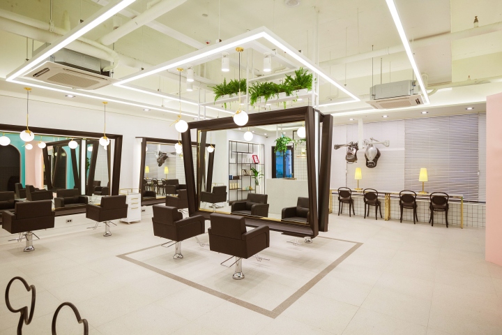 高端美容美發店裝修效果圖